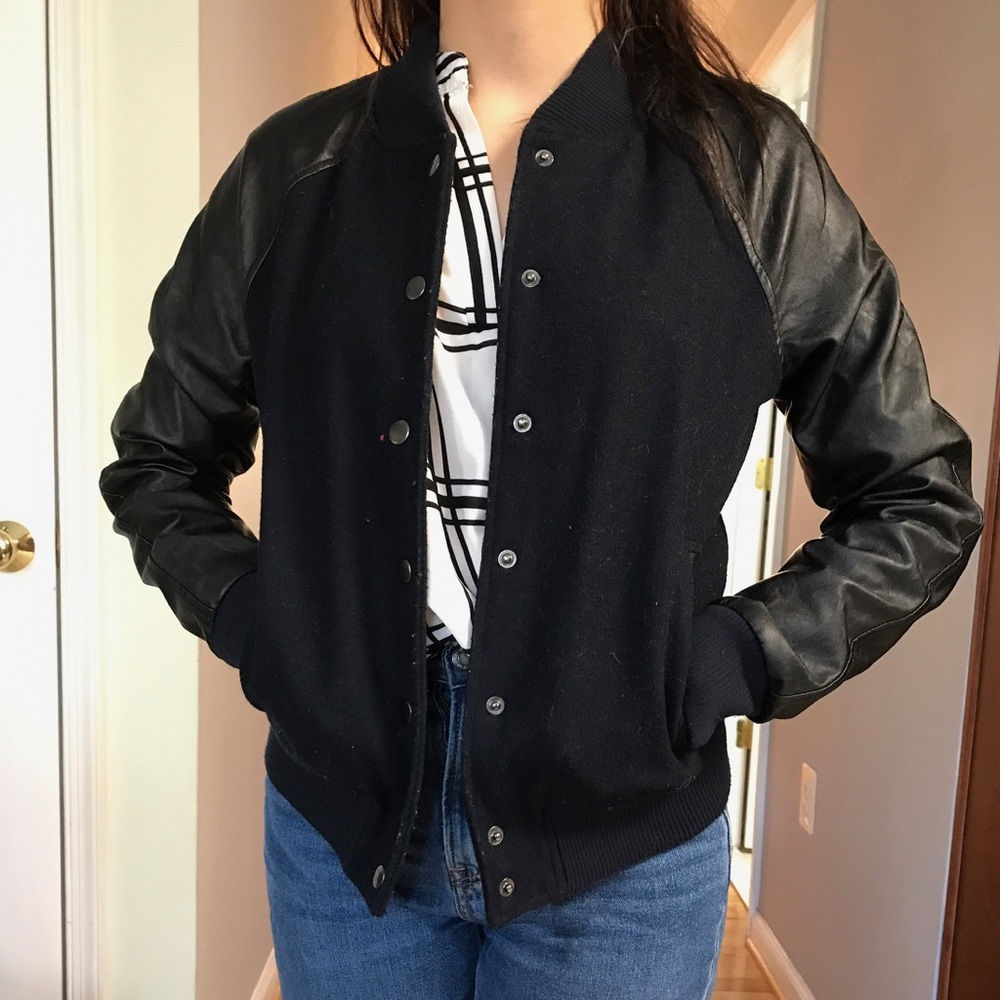 Leather Varsity Jacket